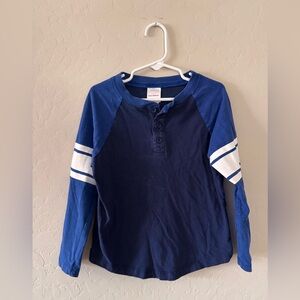 Hanna Andersson Navy and Blue Long Sleeve Tee
